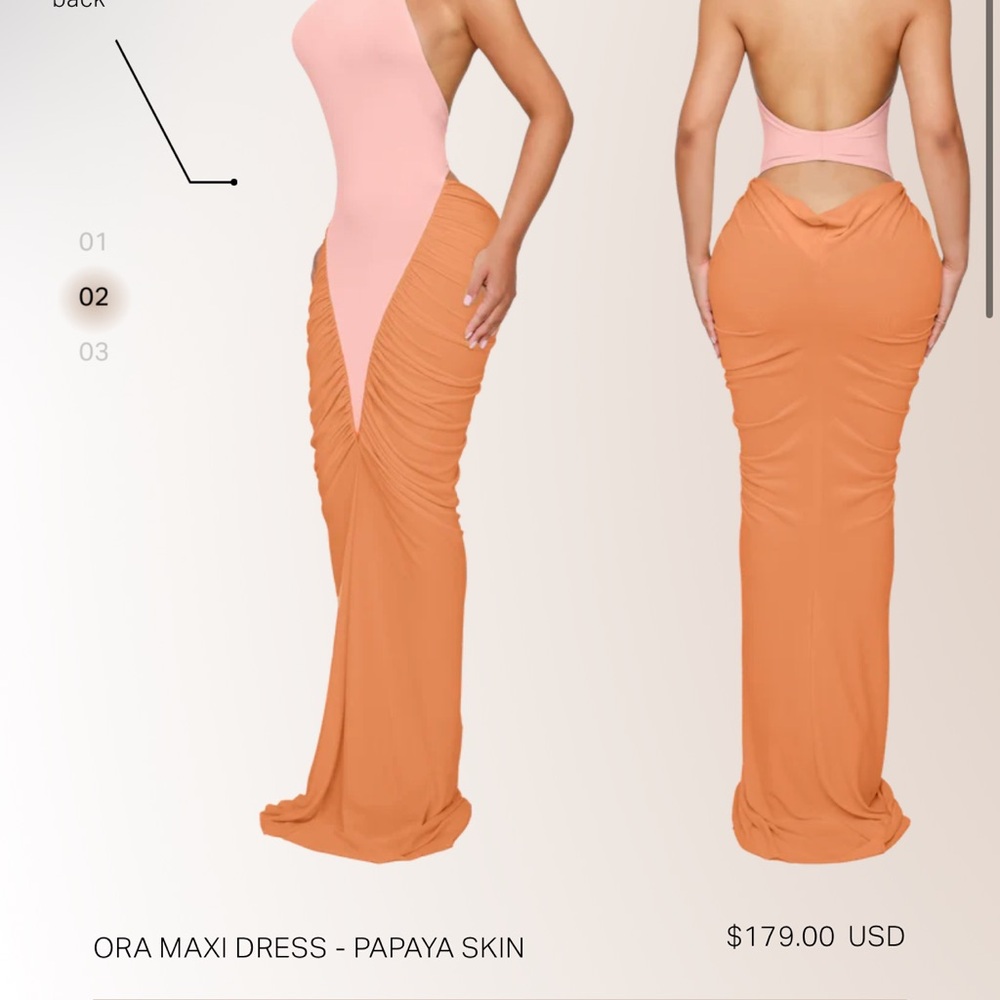 Ora Maxi Dress - Papaya Skin
